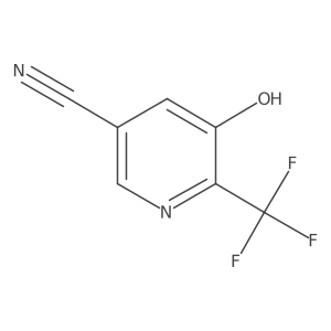 5-Hydroxy-6-(trifluoromethyl)nicotinonitrile结构式