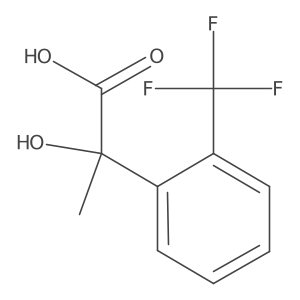 2-Hydroxy-2-[2-(trifluoromethyl)phenyl]propanoic acid结构式