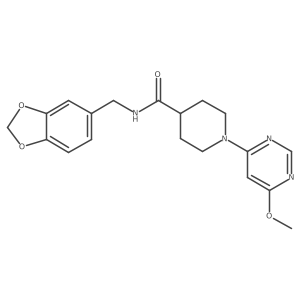 N-(benzo[d][1,3]dioxol-5-ylmethyl)-1-(6-methoxypyrimidin-4-yl)piperidine-4-carboxamide Structure