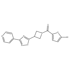 (5-Bromofuran-2-yl)(3-(3-(pyridin-4-yl)-1,2,4-oxadiazol-5-yl)azetidin-1-yl)methanone结构式