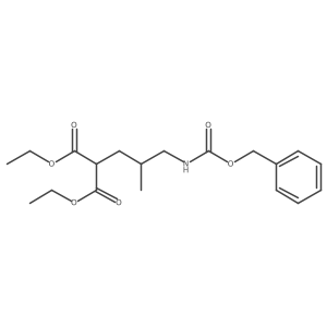 Propanedioic acid, 2-[(2R)-2-methyl-3-[[(phenylmethoxy)carbonyl]amino]propyl]-, 1,3-diethyl ester Structure