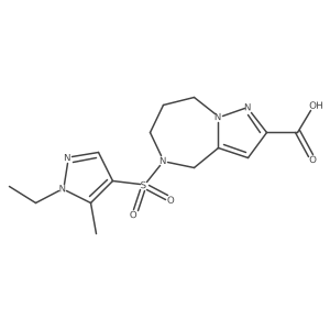 5-[(1-ethyl-5-methyl-1H-pyrazol-4-yl)sulfonyl]-5,6,7,8-tetrahydro-4H-pyrazolo[1,5-a][1,4]diazepine-2-carboxylic acid Structure