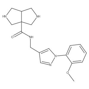 Pyrrolo[3,4-c]pyrrole-3a(1H)-carboxamide, hexahydro-N-[[1-(2-methoxyphenyl)-1H-pyrazol-4-yl]methyl]-, trans- Structure