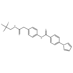 N-(4-(2-oxo-2-((2,2,2-trifluoroethyl)amino)ethyl)phenyl)-4-(1H-pyrrol-1-yl)benzamide Structure