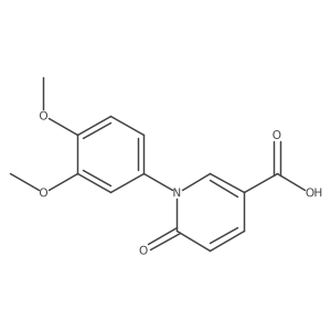 1-(3,4-Dimethoxyphenyl)-1,6-dihydro-6-oxo-3-pyridinecarboxylic acid结构式