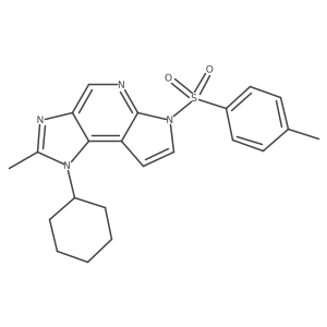 1-Cyclohexyl-1,6-dihydro-2-methyl-6-[(4-methylphenyl)sulfonyl]imidazo[4,5-d]pyrrolo[2,3-b]pyridine结构式