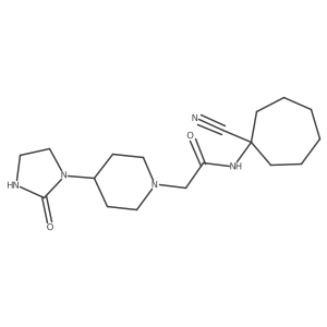 N-(1-cyanocycloheptyl)-2-[4-(2-oxoimidazolidin-1-yl)piperidin-1-yl]acetamide Structure