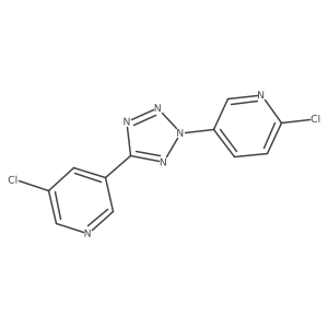 2-Chloro-5-[5-(5-chloro-3-pyridyl)tetrazol-2-yl]pyridine结构式