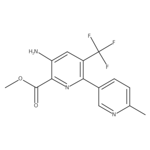 5-Amino-6'-methyl-3-trifluoromethyl-[2,3']bipyridinyl-6-carboxylic acid methyl ester结构式