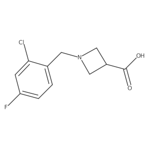 1-[(2-Chloro-4-fluorophenyl)methyl]azetidine-3-carboxylic acid结构式