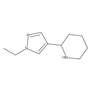 2-(1-ethyl-1H-pyrazol-4-yl)piperidine Structure