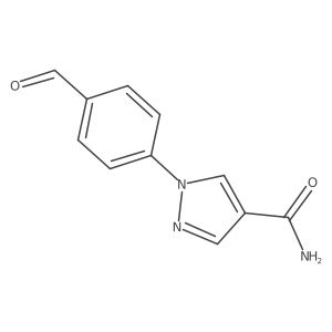 1-(4-Formylphenyl)-1H-pyrazole-4-carboxamide结构式