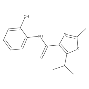 N-(2-hydroxyphenyl)-5-isopropyl-2-methyl-1,3-thiazole-4-carboxamide结构式