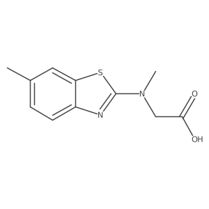 N-methyl-N-(6-methyl-1,3-benzothiazol-2-yl)glycine Structure