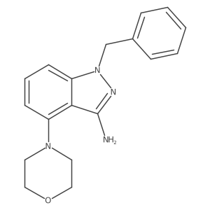 1-Benzyl-4-(4-morpholinyl)-1H-indazol-3-ylamine结构式