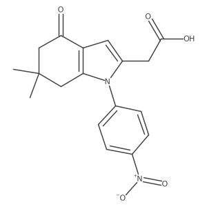 2-(6,6-Dimethyl-1-(4-nitrophenyl)-4-oxo-4,5,6,7-tetrahydro-1H-indol-2-yl)acetic acid Structure