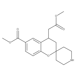 Methyl 4-(2-methoxy-2-oxoethyl)spiro[3,4-dihydrochromene-2,4'-piperidine]-6-carboxylate Structure
