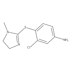 3-chloro-4-(1-methyl-4,5-dihydro-1H-imidazol-2-ylthio)benzenamine Structure