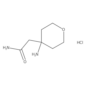 2-(4-Aminooxan-4-yl)acetamide hydrochloride结构式