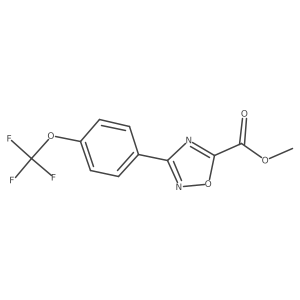 Methyl 3-(4-(trifluoromethoxy)phenyl)-1,2,4-oxadiazole-5-carboxylate结构式