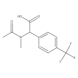 2-(N-methylacetamido)-2-[4-(trifluoromethyl)phenyl]acetic acid Structure