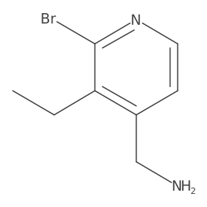 2-Bromo-3-ethyl-4-pyridinemethanamine结构式