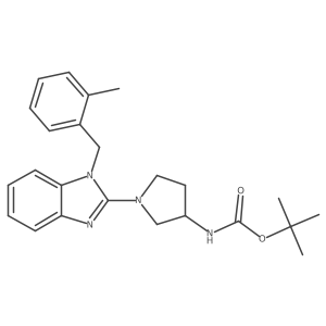 tert-butyl (1-(1-(2-methylbenzyl)-1H-benzo[d]imidazol-2-yl)pyrrolidin-3-yl)carbamate结构式