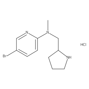 5-bromo-N-methyl-N-(pyrrolidin-2-ylmethyl)pyridin-2-amine hydrochloride Structure