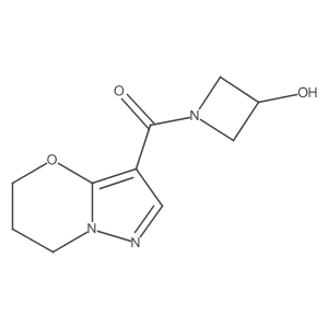 (6,7-dihydro-5H-pyrazolo[5,1-b][1,3]oxazin-3-yl)(3-hydroxyazetidin-1-yl)methanone结构式
