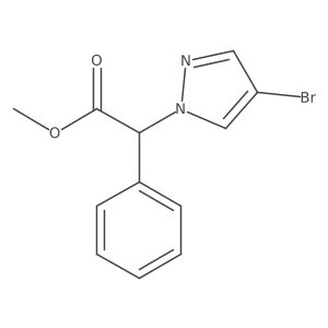 Methyl 2-(4-bromopyrazol-1-yl)-2-phenylacetate Structure