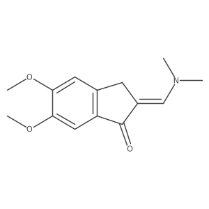 (2Z)-2-[(dimethylamino)methylidene]-5,6-dimethoxy-2,3-dihydro-1H-inden-1-one Structure