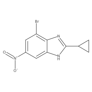 4-bromo-2-cyclopropyl-6-nitro-1H-benzo[d]imidazole结构式