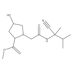 methyl (2S,4R)-1-{[(1-cyano-1,2-dimethylpropyl)carbamoyl]methyl}-4-hydroxypyrrolidine-2-carboxylate结构式
