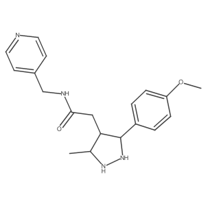 2-[3-(4-methoxyphenyl)-5-methylpyrazolidin-4-yl]-N-(pyridin-4-ylmethyl)acetamide Structure