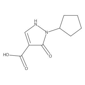 1-cyclopentyl-5-hydroxy-1H-pyrazole-4-carboxylic acid结构式