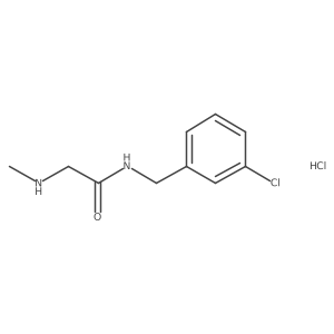 N-(3-Chlorobenzyl)-2-(methylamino)acetamide hydrochloride结构式