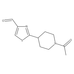 2-(1-Acetyl-4-piperidinyl)-4-thiazolecarboxaldehyde结构式