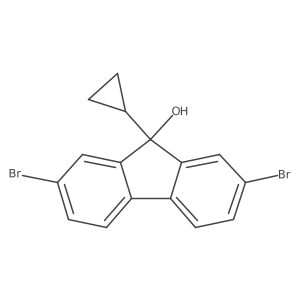 2,7-Dibromo-9-cyclopropylfluoren-9-ol结构式