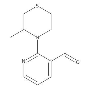 2-(3-Methylthiomorpholin-4-yl)pyridine-3-carbaldehyde结构式