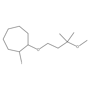 1-Iodo-2-(3-methoxy-3-methylbutoxy)cycloheptane结构式