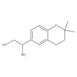 2-amino-2-(2,2-dimethyl-3,4-dihydro-2H-1-benzopyran-6-yl)ethan-1-ol结构式