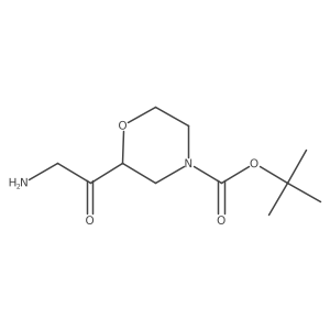 Tert-butyl 2-(2-aminoacetyl)morpholine-4-carboxylate Structure