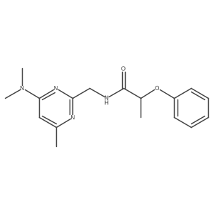 N-((4-(dimethylamino)-6-methylpyrimidin-2-yl)methyl)-2-phenoxypropanamide结构式