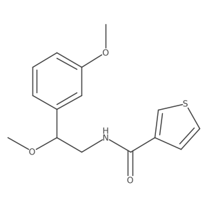 N-[2-methoxy-2-(3-methoxyphenyl)ethyl]thiophene-3-carboxamide结构式