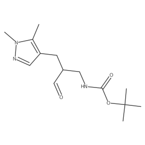 tert-butyl N-{2-[(1,5-dimethyl-1H-pyrazol-4-yl)methyl]-3-oxopropyl}carbamate结构式