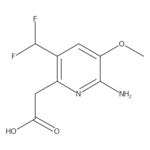 2-(6-Amino-3-(difluoromethyl)-5-methoxypyridin-2-yl)acetic acid Structure