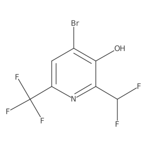 4-Bromo-2-(difluoromethyl)-6-(trifluoromethyl)pyridin-3-ol Structure