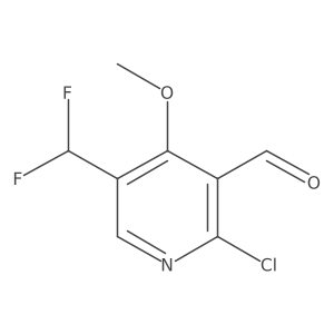 2-Chloro-5-(difluoromethyl)-4-methoxynicotinaldehyde结构式
