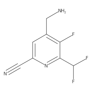 4-(Aminomethyl)-6-(difluoromethyl)-5-fluoropicolinonitrile Structure