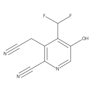 3-(Cyanomethyl)-4-(difluoromethyl)-5-hydroxypicolinonitrile结构式